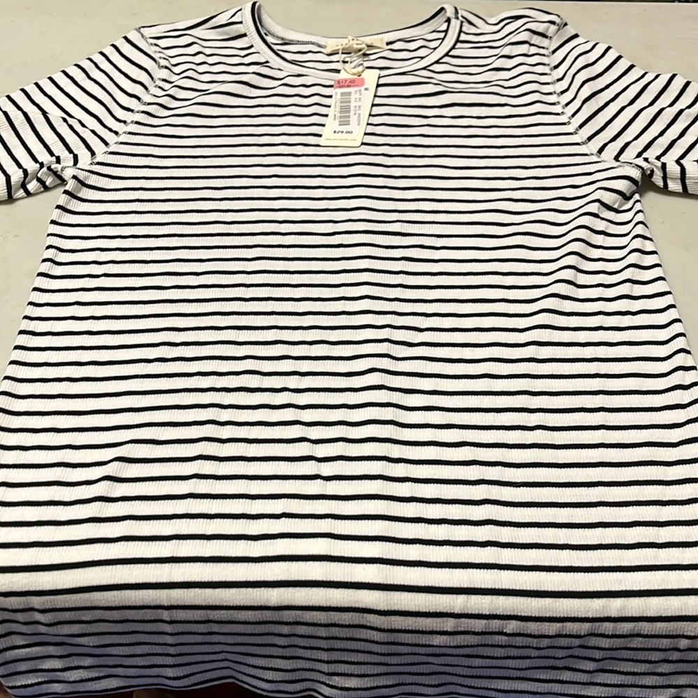 Copper Key B&W horizontal stripes Sz Junior XL